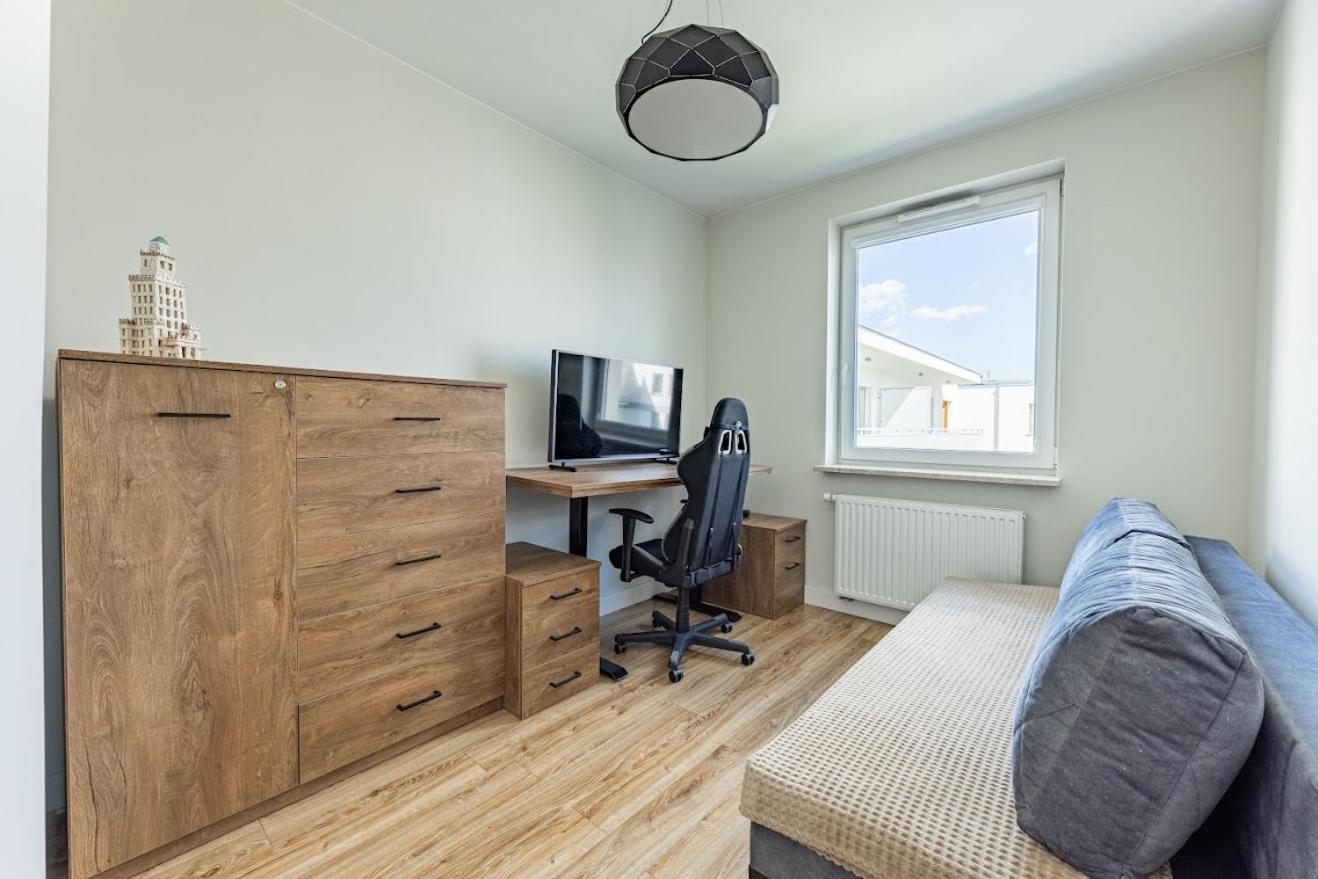 Fajny Apartament Z Parkingiem, Obok Metra. Warschau Exterior foto